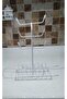 White Countertop - Cup Holder Kitchen Organizer with Hangers and Plates - 4