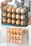 Egg Organizer with 30 Compartments - 3-Tier Refrigerator Egg Shelf Storage Container - 4