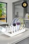 Pot Lid Organizer 6 Compartments Pot Lid Plate Organizer Organizer Rack in Cabinet Q90 - 2