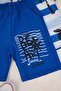 Mavi Erkek Çocuk Palmiye Desenli T-Shirt-Şort Örme Alt-Üst Takım TKDSS24AU00028 - 7