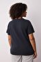 Antrasit V Yaka Modal Dökümlü Rahat Büyük Beden T-shirt TBBSS25BF00053 - 4