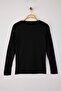 Black Ribbed Body Hugging Knitwear Blouse Tbbaw23Af00025 - 5