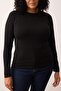 Black Ribbed Body Hugging Knitwear Blouse Tbbaw23Af00025 - 3