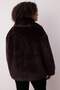 Kahverengi Oversize Kalıp Peluş Büyük Beden Mont TWOAW26AW00016 - 4