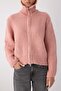 Wardrobe Essentials Açık Pembe Fermuarlı Yumuşak Dokulu Geniş Kalıp Triko Hırka|TWOAW26HI00049 - 3
