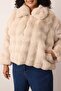 معطف فرو كبير الحجم من Ecru Regular Fit TWOAW26AW00004 - 4