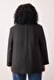 Antrasit Premium Oversize/Bol Kesim Astarlı Dokuma Blazer Ceket TBBAW26AG00007 - 4