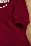 Bordo Pamuklu Slogan Baskılı Kız Çocuk Örme Sweatshirt ve Eşofman Alt-Üst Takım TKDAW25AU00038 - 7