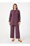 Plus Size Aerobin Tunic with Gipeli Sleeves- Purple- Alia