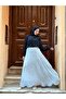 Lined Wrinkled Chiffon Skirt with Hemline - 4