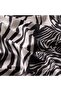 Patterned Silk Shawl - Zebra Pattern - Black and White - 4