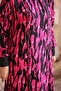Fuchsia Patterned Skirt Tiered Viscon Dress - 5