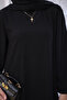 Black Wrinkled Tunic Trousers Suit - 5