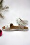 White Cherry Patterned Velcro Girls' Sandals - 3