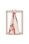 Ambiance Patterned Silk Shawl 08021-Orange