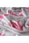 شال حرير منقوش بنقشة الأزاليا 07318-فضي - 3