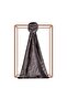 Zebra Jacquard Patterned Silk Shawl 05139-Smoked