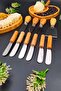 12-Piece Natural Wooden Bamboo Presentation Breakfast Cheese Honey Chocolate Knife Handcrafted Dowry Set - 6