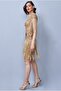 Sybill Fringe Flapper Dress in Gold - 2