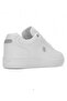 Daily Unisex White Sports Shoes Lace-Up Ankle Supported Lightweight Thick High Sole Sneaker 2100 - 5