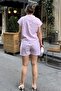 Pink Apatch Collar, Short Sleeve Shirt & Elastic Waist Shorts with Pockets - Stripe Pattern Fisto Bottom Top Set - 6
