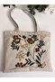 Beach & Daily Use Punch Zippered Linen Bag 1 Piece 42X34Cm Hanger 26cm - 4