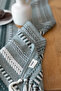 Neula |   100% Cotton Forest Green Knitted Runner 40 X 110 cm - 4
