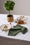 Premium |   Set of 2 Linen Khaki Napkins 40 X 40 cm - 4