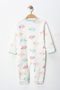 Girl Baby Elephant Patterned 3-Piece Romper Set 100% Cotton - 5