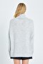 6907 Women's Ribbed Detailed Knit Sweater Gray - 6