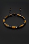 Tiger Eye and Agate Stone, Natural Stone, Slim Bracelet, Macrame Bracelet, Adjustable