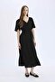 A-Line V-Neck Short Sleeve Midi Dress E1128AX25SM - 3