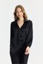 Ceemoda Double-Breasted Side Tie Satin Blouse Shirt - 7
