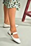 U726454509 White Women's Ballerinas - 3