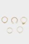 Women's 5-Piece Gold Ring Set F0883Axns