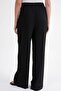 4286 Women's Wide Leg Elastic Waist Muslin Palazzo Pants Black - 7