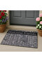 Home Mozaik Non-Slip Sole Piece Door Mat 45X75Cm Welcome Friends Patterned Rubber Sole Flock Printing