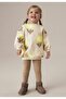 Girl's Floral Printed Ribbed Leggings and Cotton Undershirt Set