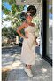 Waist Detailed Beaded Strap Dress - 2