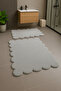 Modern Decorative Non-Slip Base Daisy Shaped Decorative Bathroom Mat Toilet Seat Set 80X120-50X80 cm