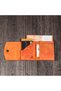 Genuine Leather Handmade Card Holder Wallet – Minimalist Design with Cash and Card Compartments - 2