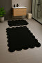 Modern Decorative Non-Slip Base Daisy Shaped Decorative Bathroom Mat Toilet Seat Set 80X120-50X80 cm