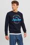 سويت شيرت رجالي من Jack&Jones Mikk برقبة دائرية باللون الأزرق الداكن