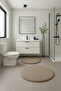 Modern Non-Slip Base Round Decorative Bathroom Mat Toilet Seat Set 80X80-60X60 cm