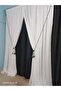 Bamboo Tulle Curtain False Double Breasted Curtain with Tight Pleats and Two Wings Rope Gift