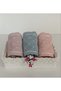 Basket with Knitted Towel 30*50 Colored Cotton 3 Pieces of Towels and Basket Gift Bundle Dowry - 5
