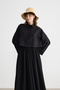 Black Stitched Detail Cotton Linen Shirt - 3