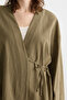 Oil Green Textured Kimono - 4