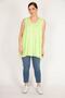 Women's Green Large Size Front A Pleated V-Neck Sleeveless Tunic 65n36082 - 6