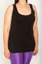 Women's Large Size Black Cotton Fabric Collar Lace Detailed Sleeveless Blouse 65n26627 - 5